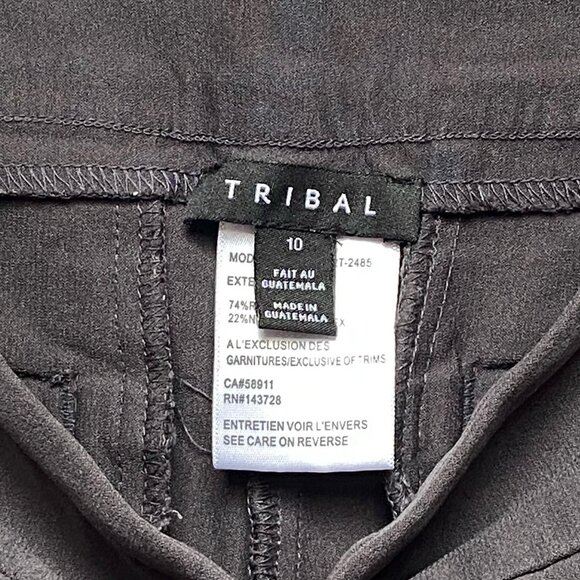 Tribal Charcoal Gray Stretch Pants Size 10 - Picture 5 of 6